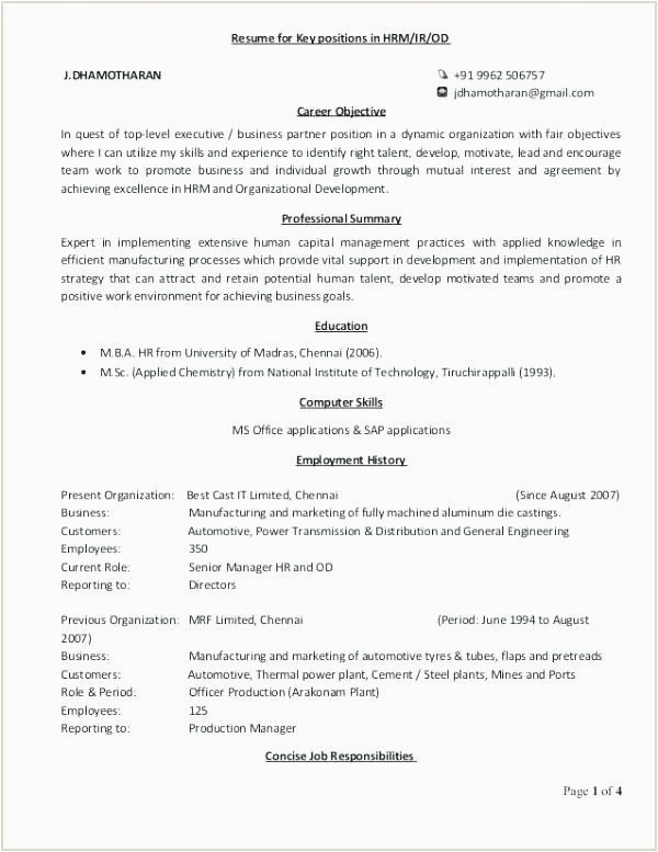 Sample Resume for Msc Chemistry Freshers Download Graduate Fresher Resume Resume format for Msc Chemistry
