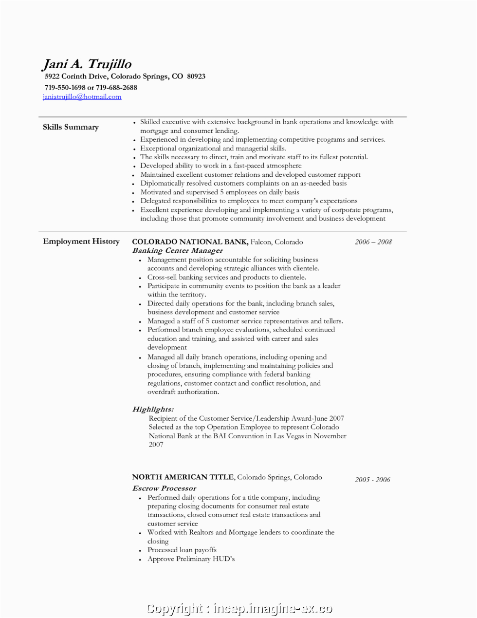 Sample Resume for Operations Manager In Banking Creative Sample Resume for Banking Operations Manager