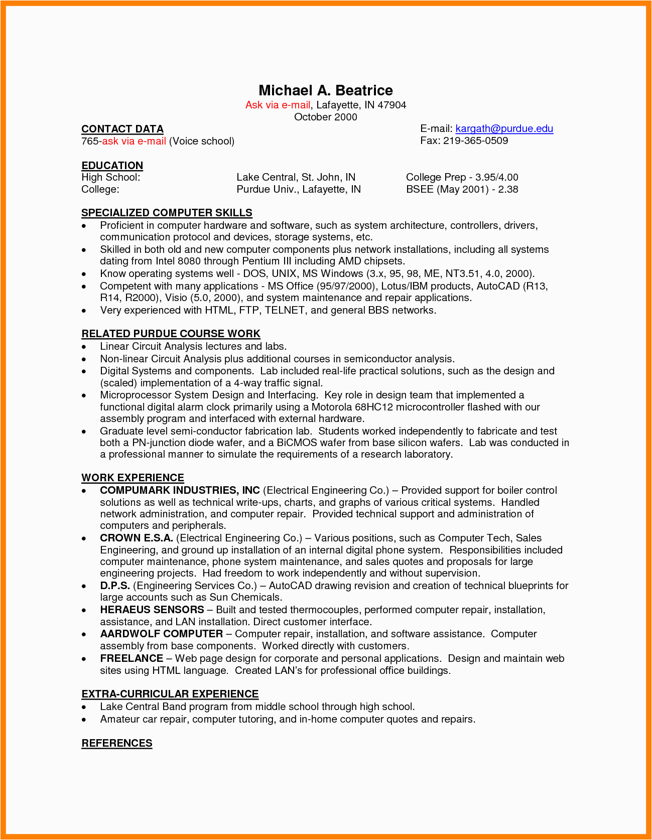 Sample Resume for Part Time Job In Canada Resume Examples for Part Time Jobs Summary for Resume