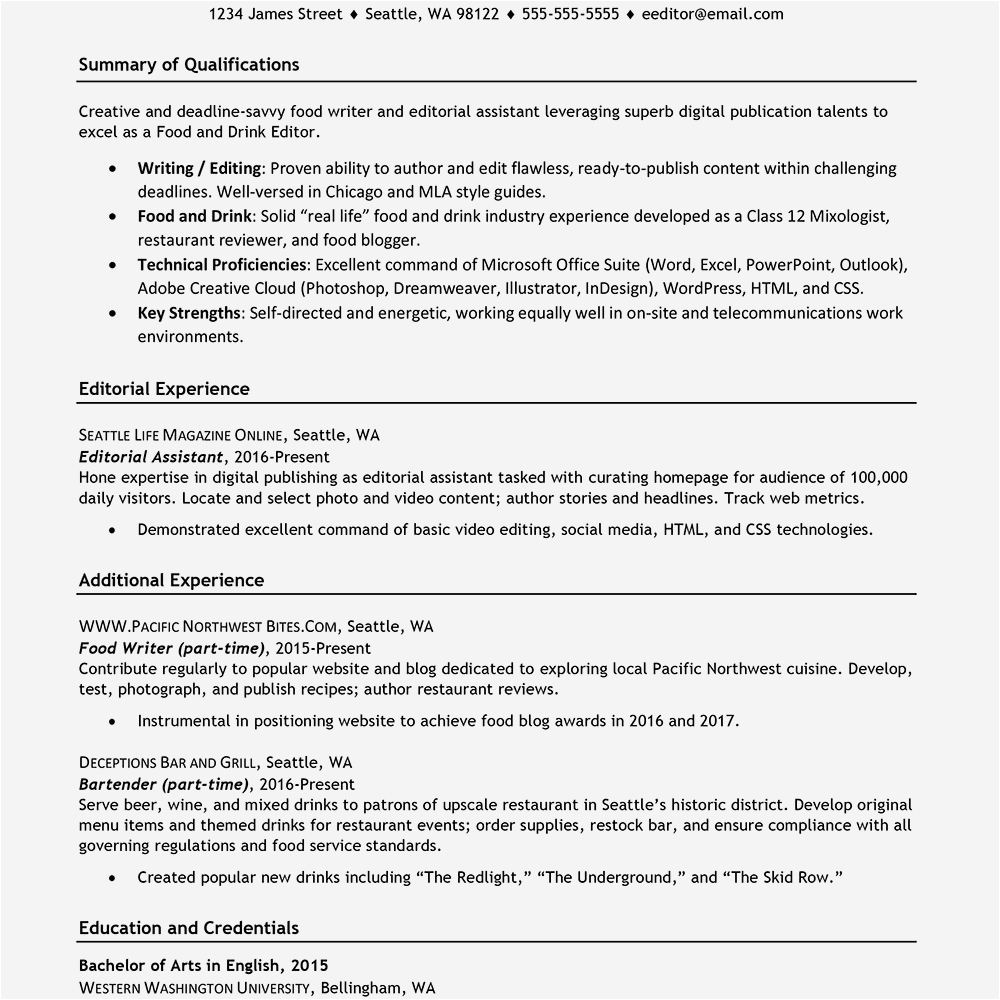 Sample Resume for Part Time Job In Restaurant Part Time Job Resume Writing Tips and Examples