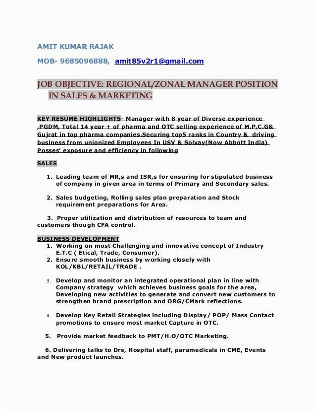 Sample Resume for Regional Sales Manager Pharma Regional Sales Manager Job Description Lovely Resume for