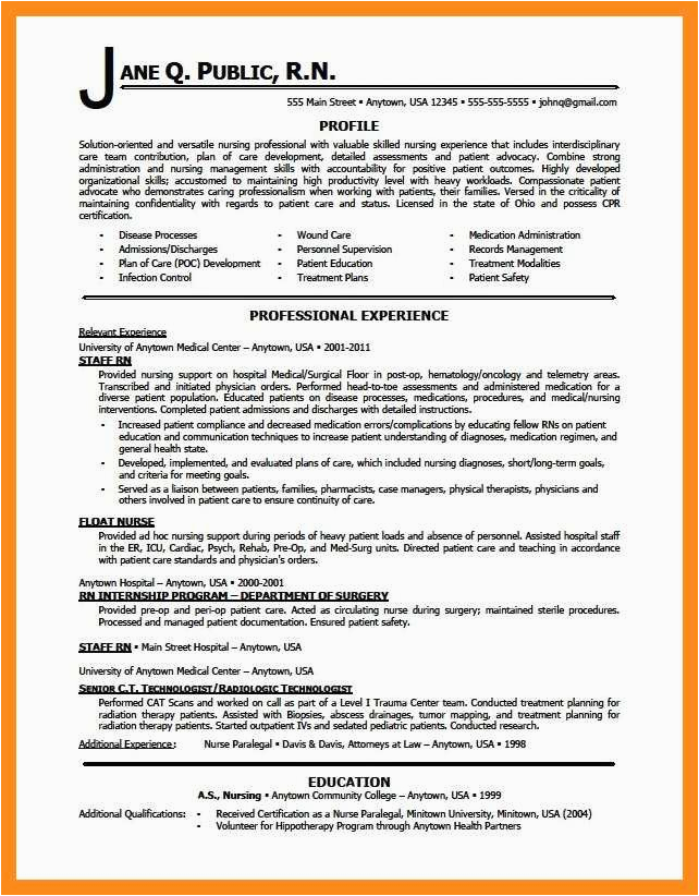 Sample Resume for Registered Nurse with No Experience 11 12 Nursing Resume without Experience