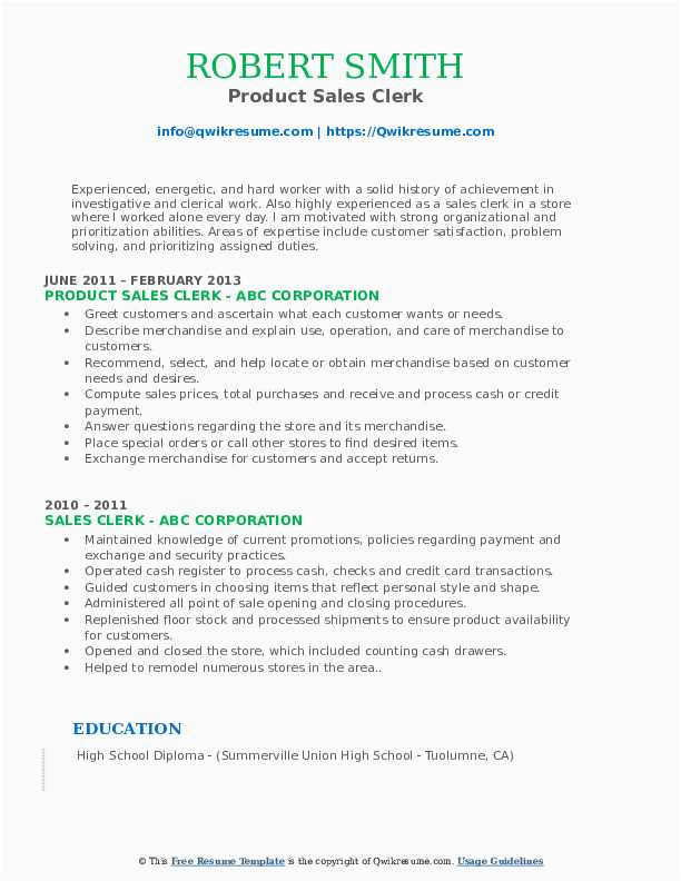 Sample Resume for Sales Clerk without Experience Sales Clerk Resume Samples
