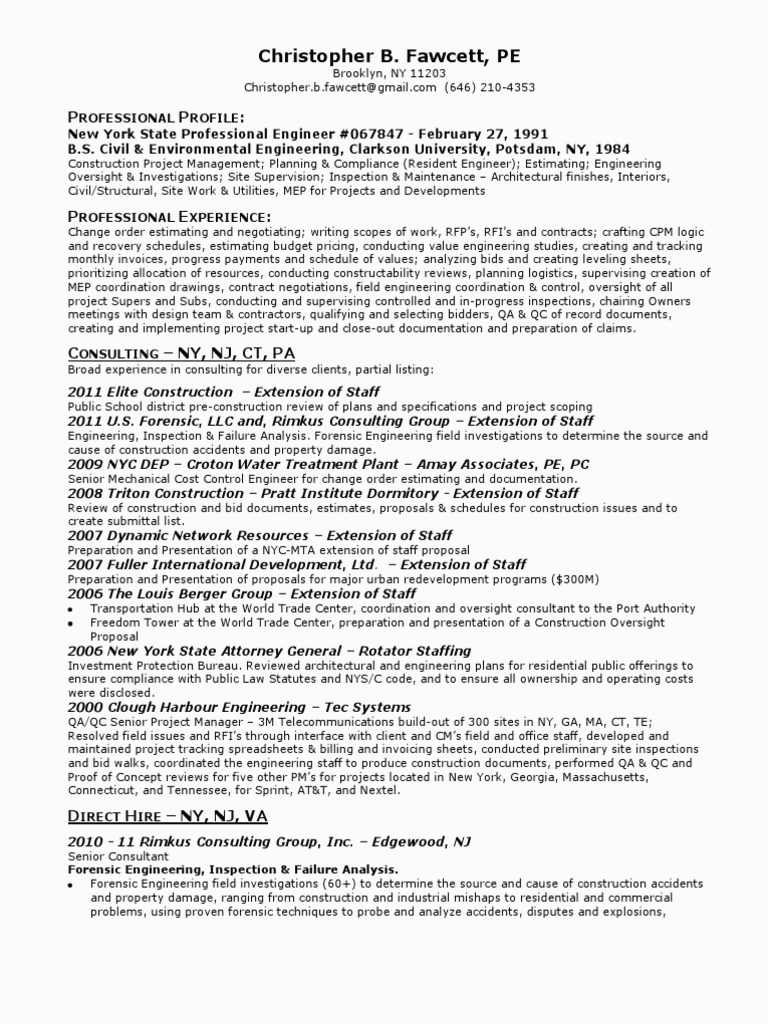 Senior Construction Project Manager Resume Samples Senior Construction Project Manager In Nyc Resume