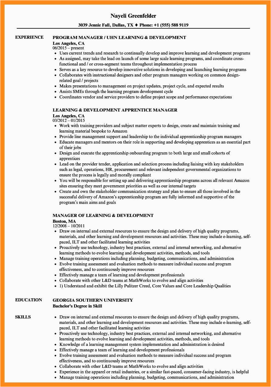 Training and Development Manager Resume Sample 12 13 Training and Development Resume Samples