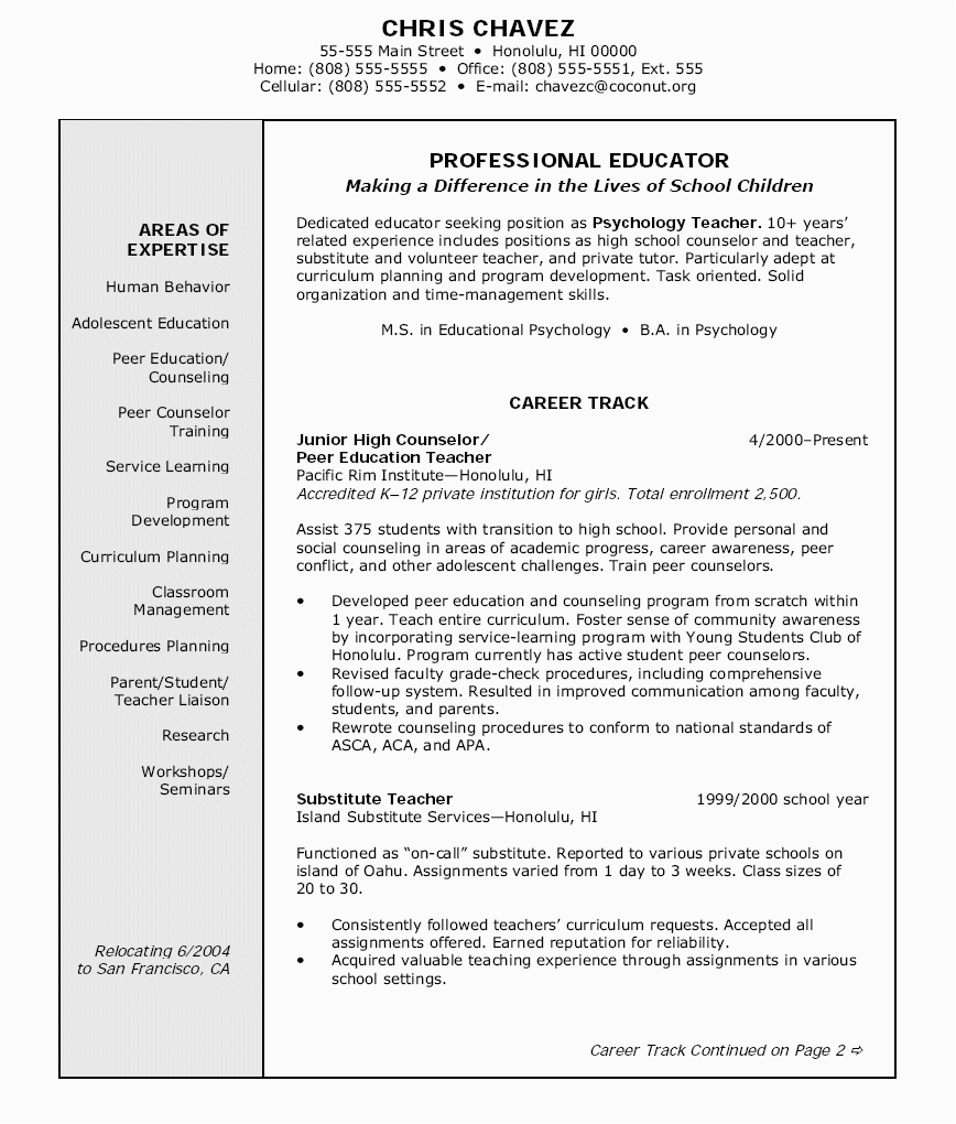 Transition Out Of Teaching Resume Samples Cv Template for Transition Year Students • Invitation