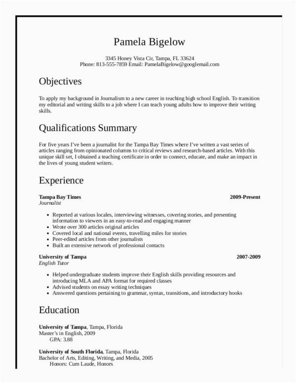 Transition Out Of Teaching Resume Samples Free Resumes for Career Changers and Tips to Making Your