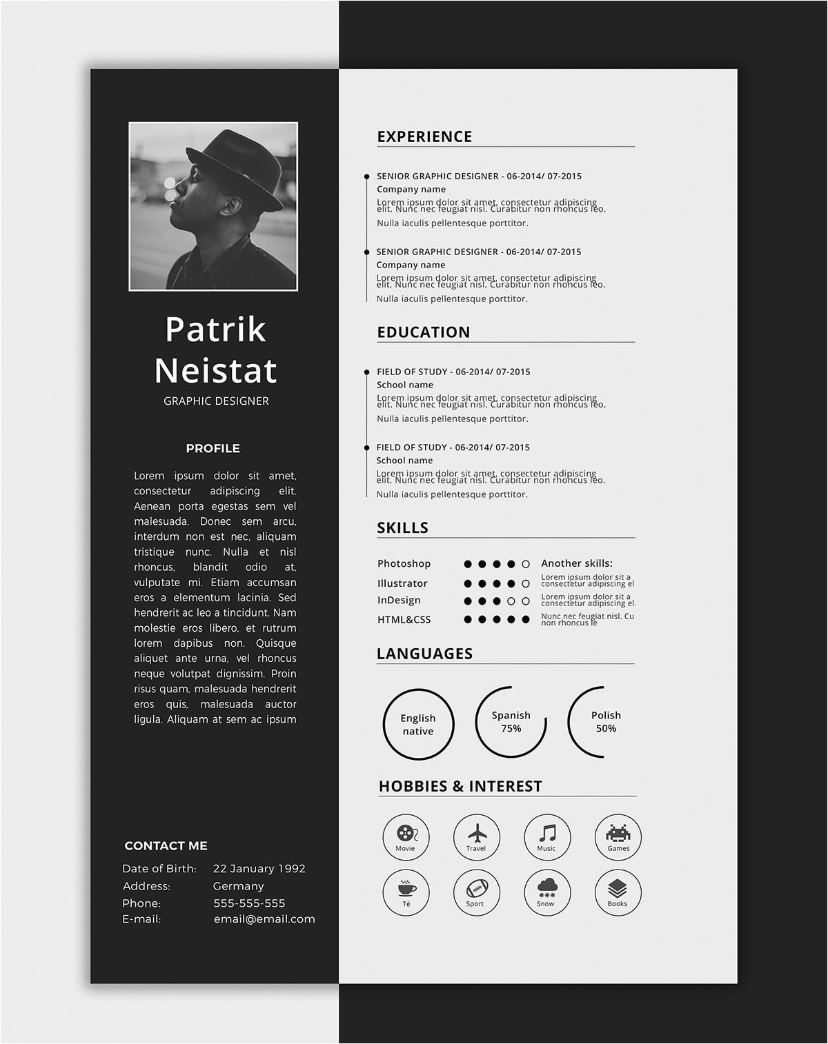 Adobe Illustrator Resume Template Free Download 13 Shop Illustrator & Indesign Resume Templates