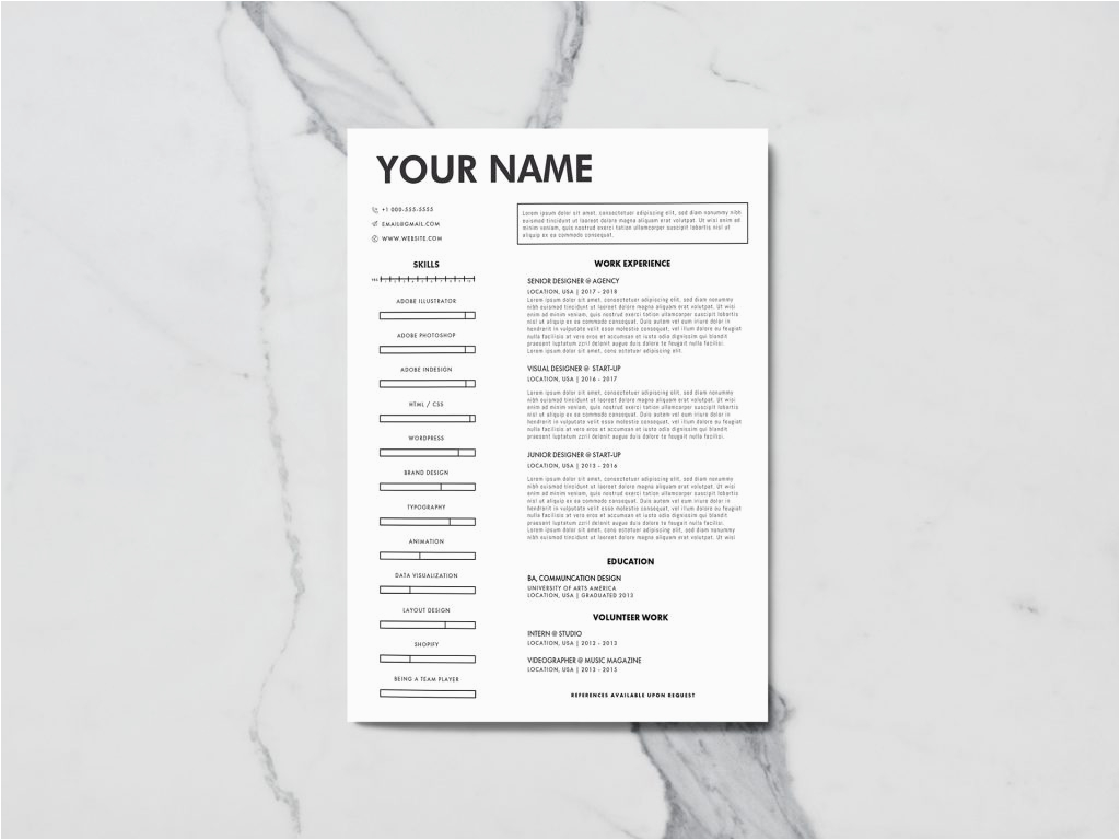 Adobe Illustrator Resume Template Free Download Adobe Illustrator Resume Template Free Download [2020