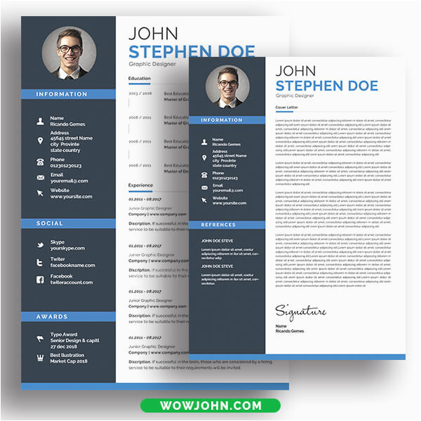 Adobe Illustrator Resume Template Free Download Adobe Illustrator Resume Template Free Download – Free Psd