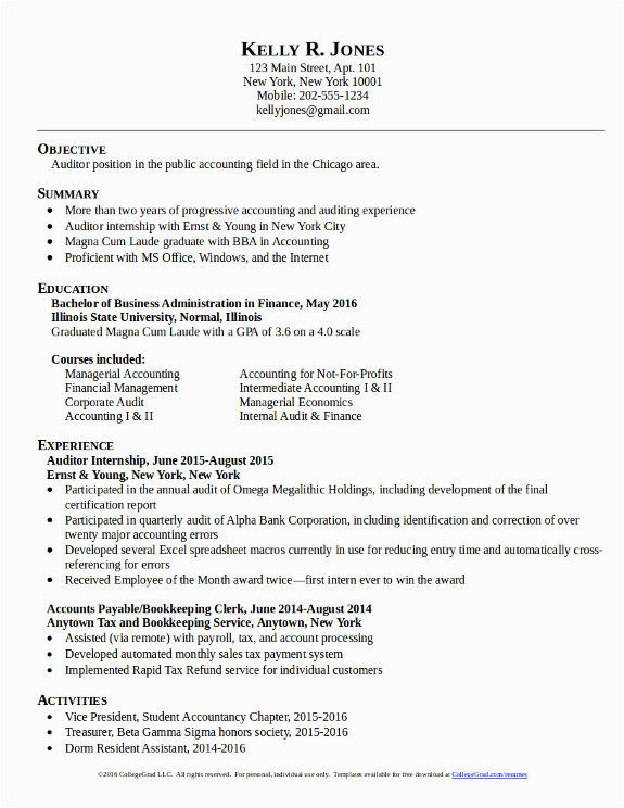 Best Resume Template for Recent College Graduate Resume Templates Recent College Graduate