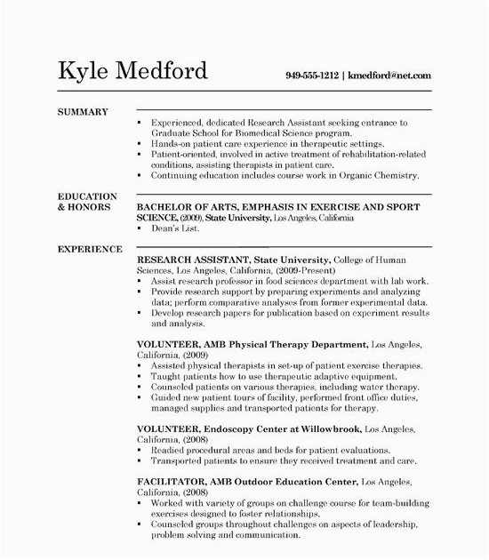 Best Resume Template to Get Hired Chemist Graduate assistant Cv top Scientist Resume