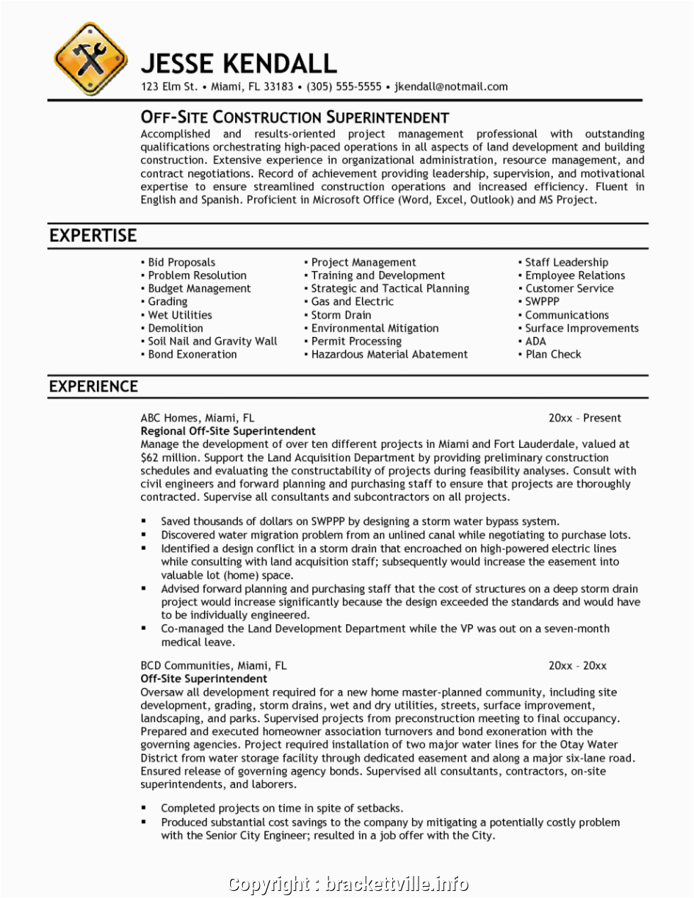 Civil Project Manager Resume Sample India Best Civil Supervisor Resume Civil Supervisor Resume