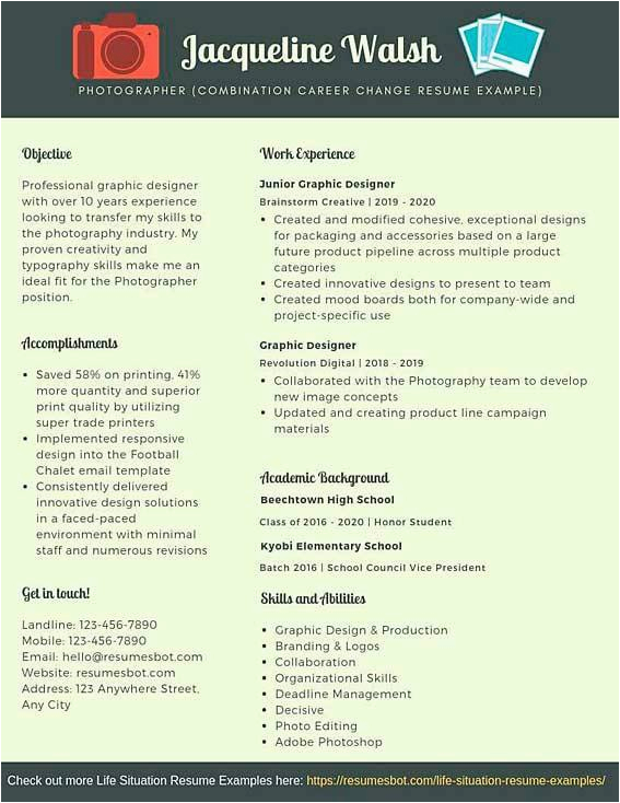 Combination Resume Sample for Career Change Bination Career Change Resume Samples & Templates [pdf
