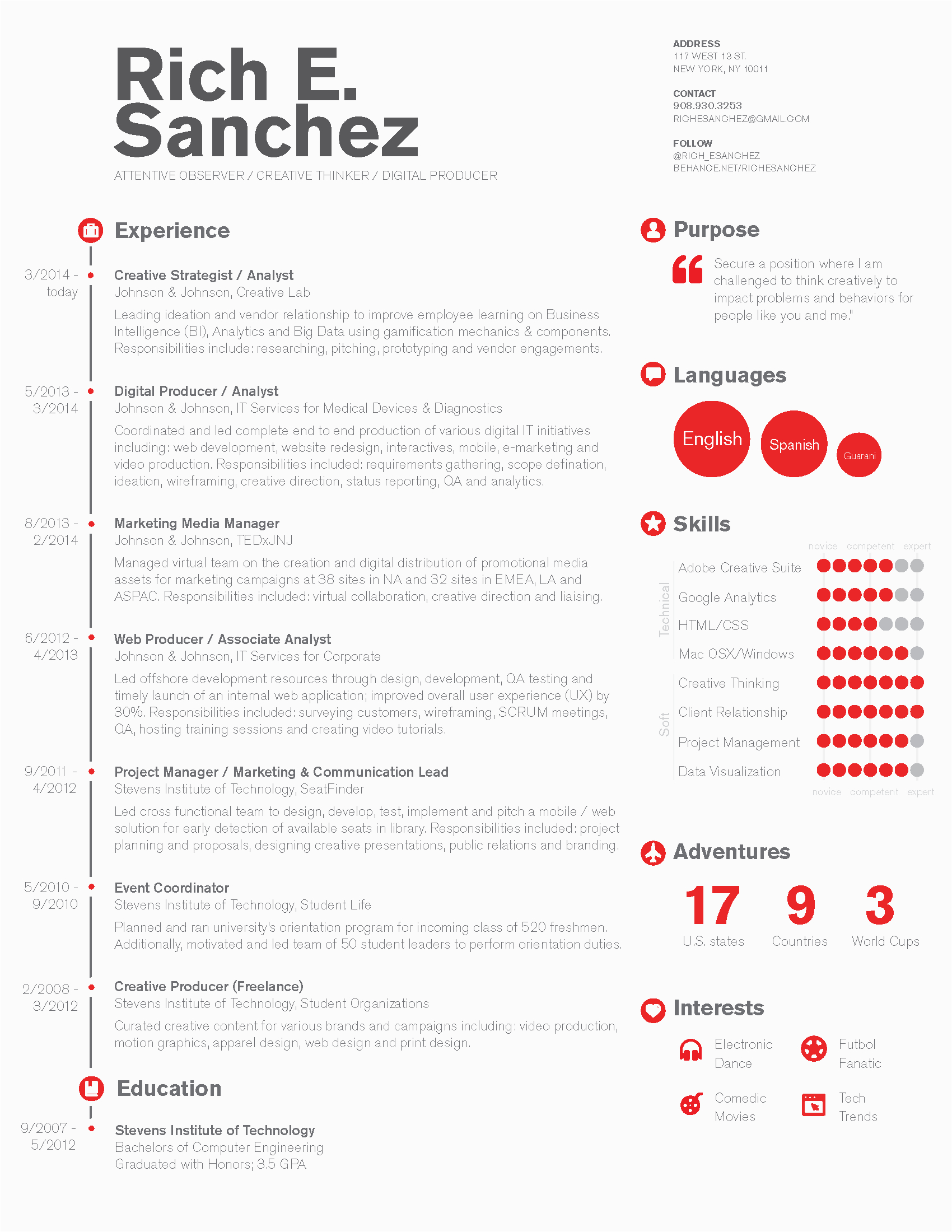 Digital Marketing Resume Template Free Download Simple & Clean Infographic Timeline Resume Design for