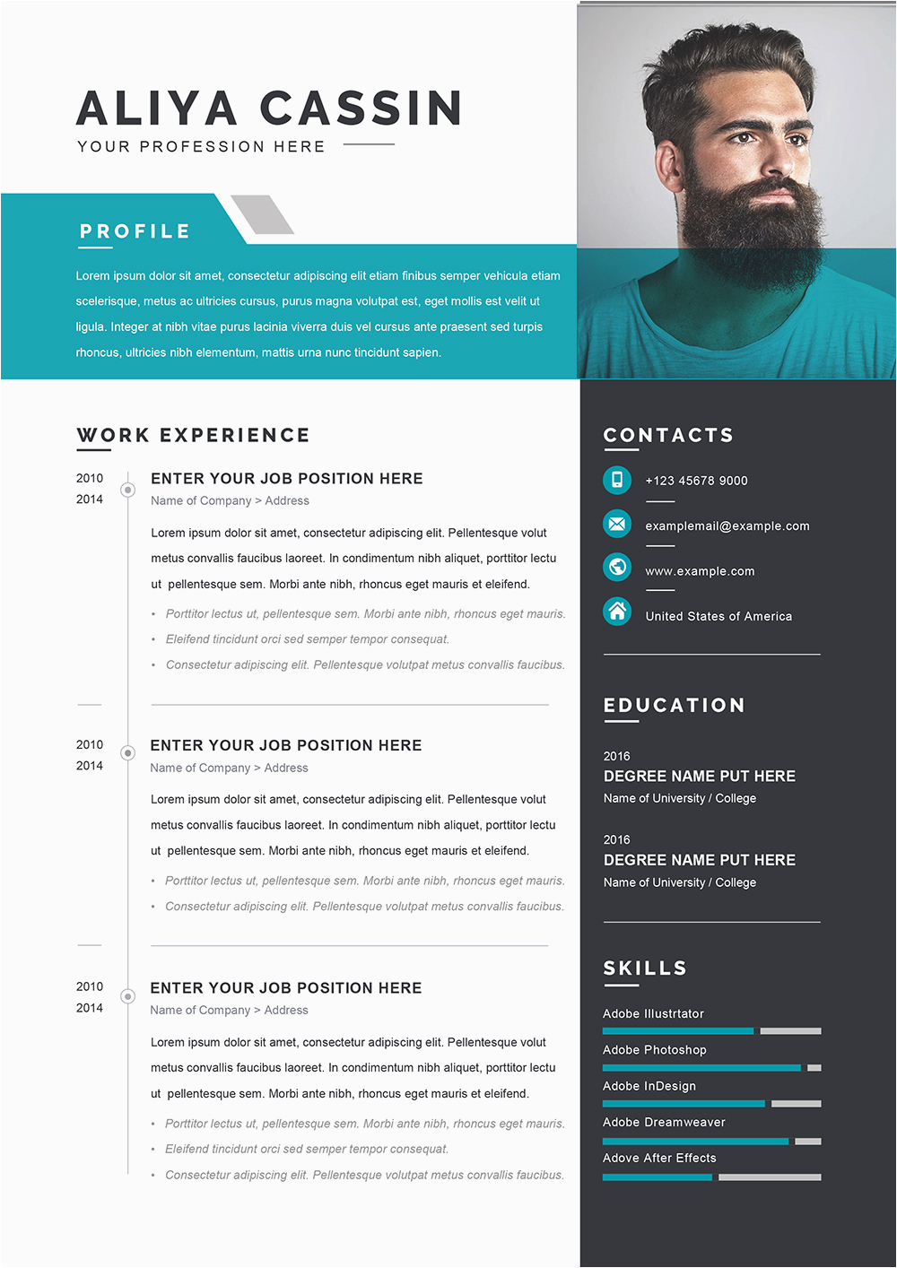 Download Curriculum Vitae Cv Resume Templates Modern Curriculum Vitae Template for Word