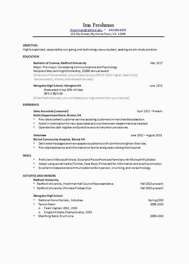 Download Resume Templates for College Students Education Resume Template
