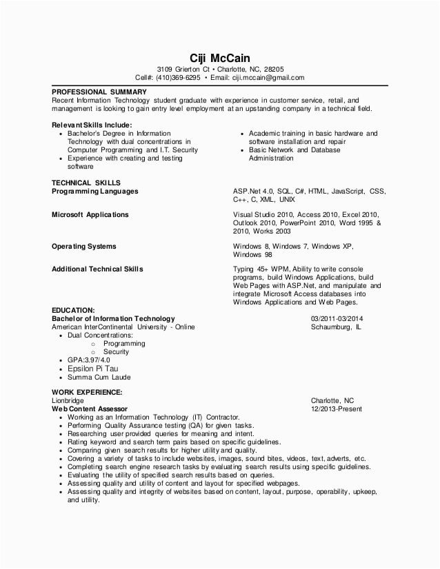 Entry Level and First Job Resume Templates Beginner First Job Resume Sample