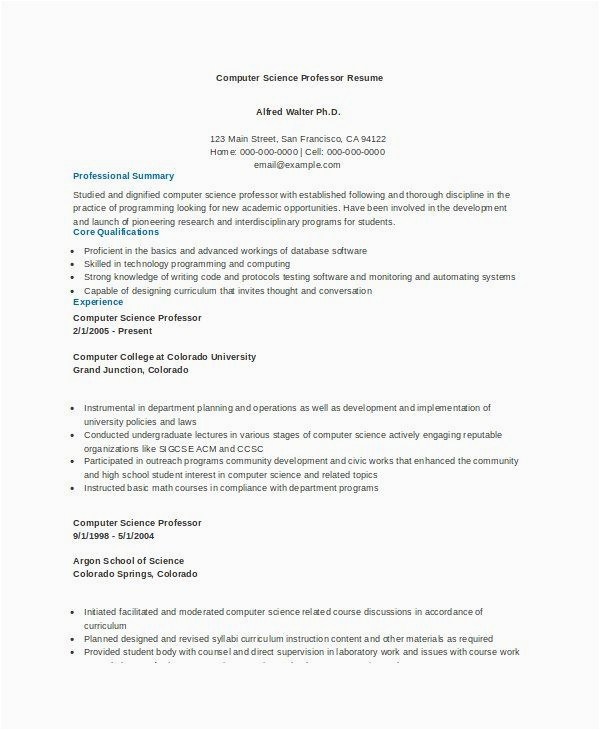 Entry Level Computer Science Resume Template √ 20 Entry Level Puter Science Resume In 2020