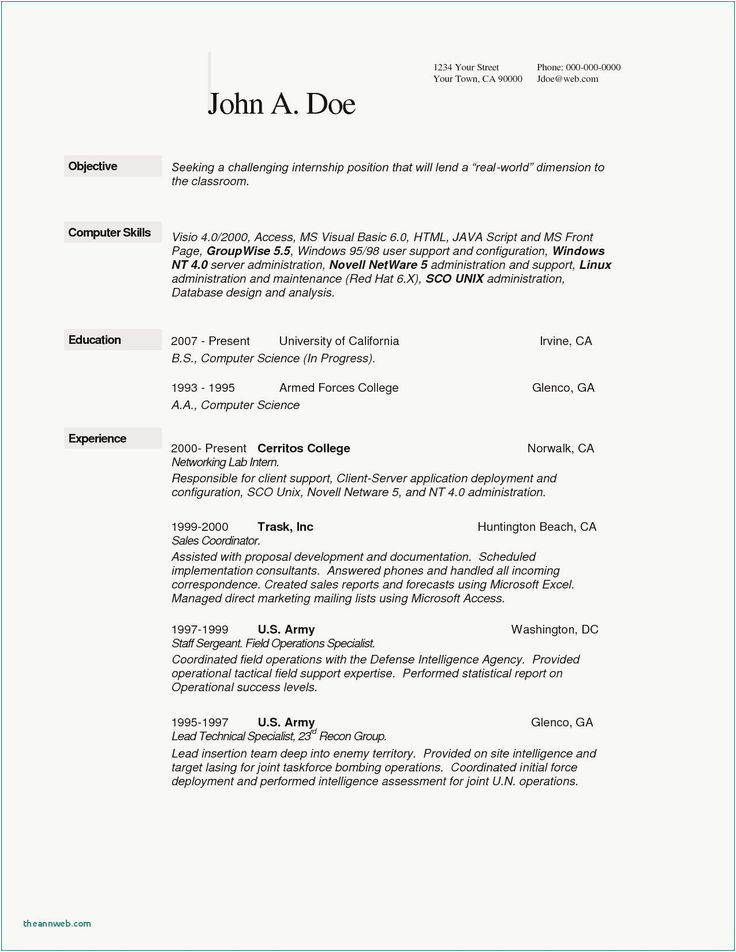 Entry Level Computer Science Resume Template Puter Science Resume Entry Level Best 10 Puter