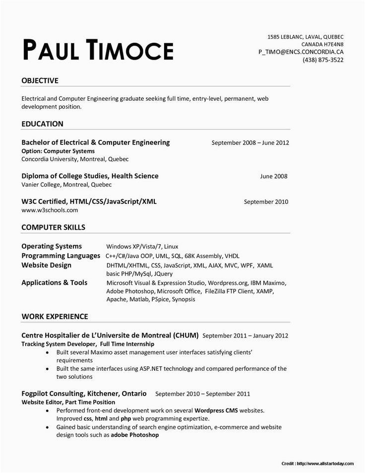 Entry Level Electrical Engineering Resume Sample √ 25 Entry Level Electrical Engineer Resume