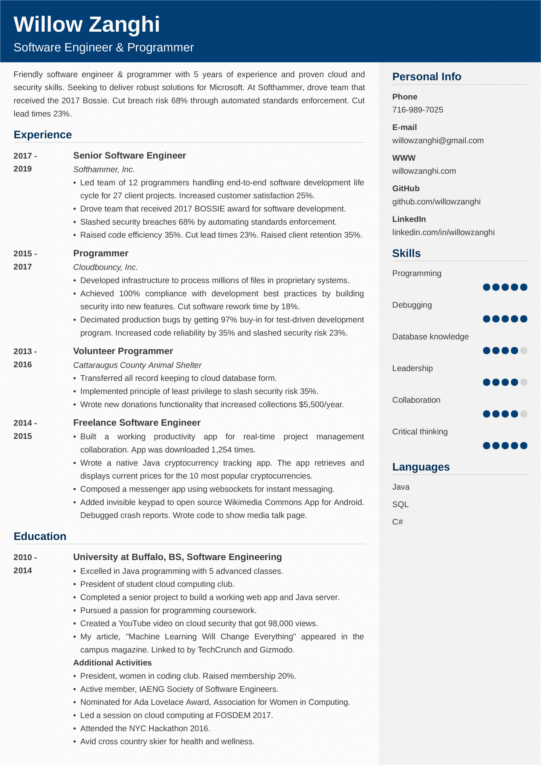 Entry Level software Engineer Resume Template software Engineer Resume Template Entry Level software Engineer Resume Template software Engineer Resume Template