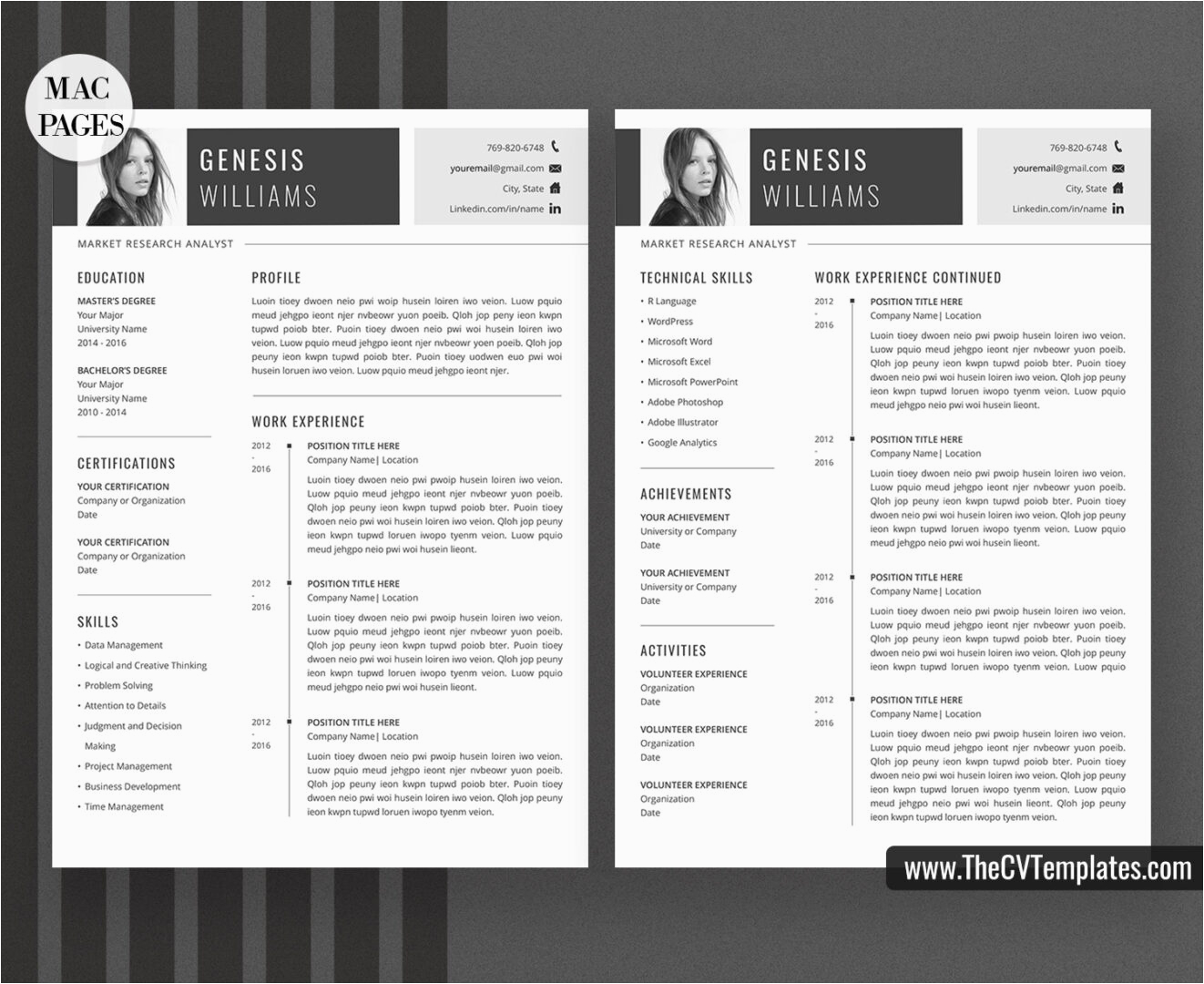 Free Apple Pages Resume Template Download for Mac Pages – Professional Resume Template Curriculum