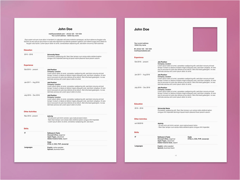 Free Apple Pages Resume Template Download Free Apple Pages Resume Template with Minimalist Design