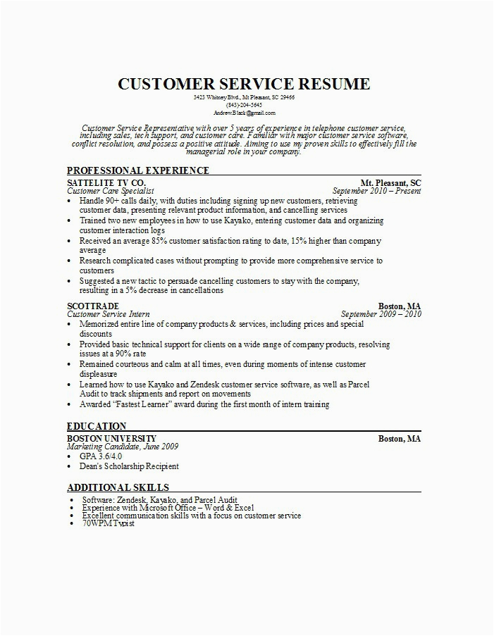 Free Customer Service Resume Template Downloads 31 Free Customer Service Resume Examples Free Template