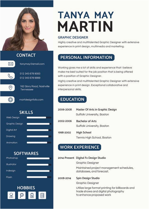 Free Download Resume Template with Picture 11 Fresher Resume Samples