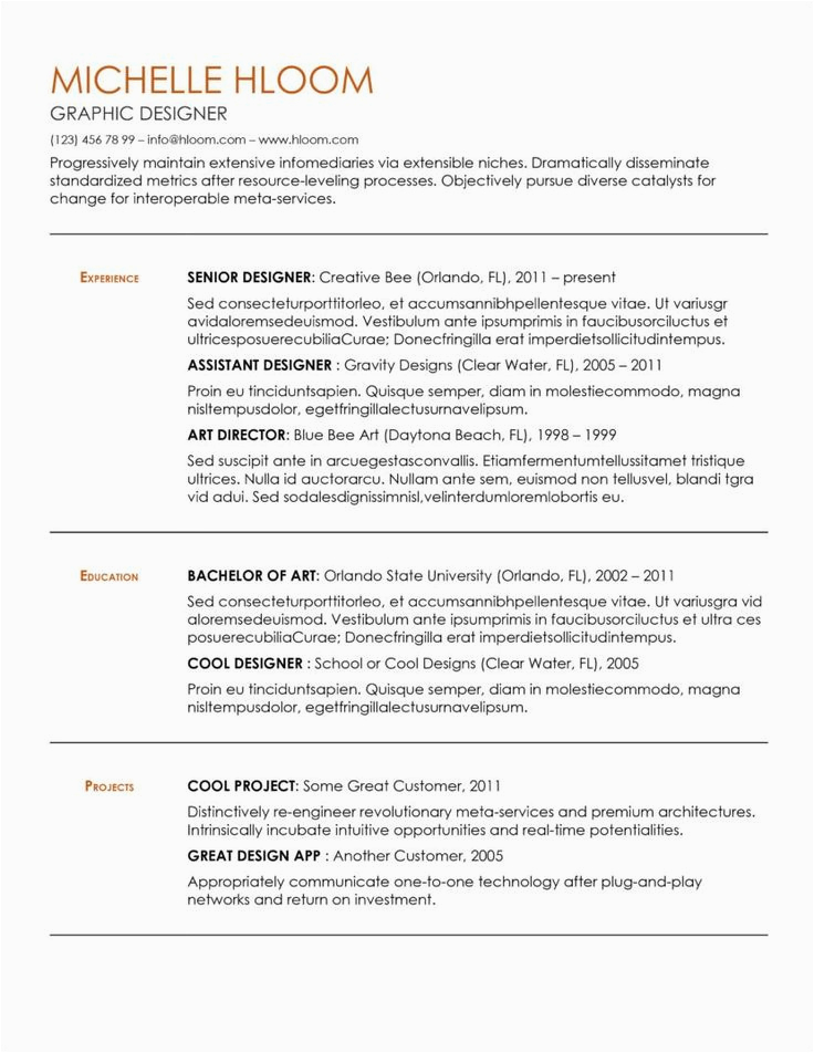 Free Easy to Use Resume Templates Downloadable Resume Template Simple Resume Template