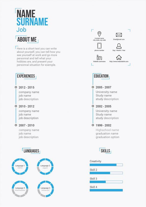 Free Easy to Use Resume Templates Free Simple Resume Design Template In Ai format Good Resume