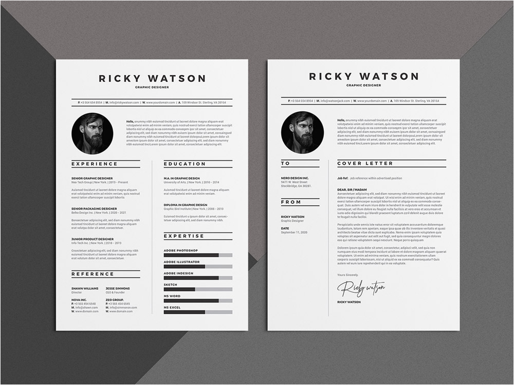 Free Minimalistic and Clean Resume Template Free Clean Minimalist Resume Template with Cover Letter