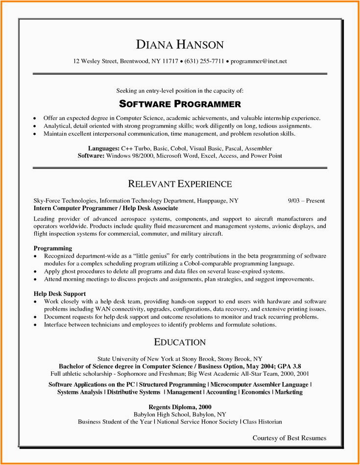 Free Resume Templates for Entry Level Jobs √ 25 Free Entry Level Resume Template In 2020