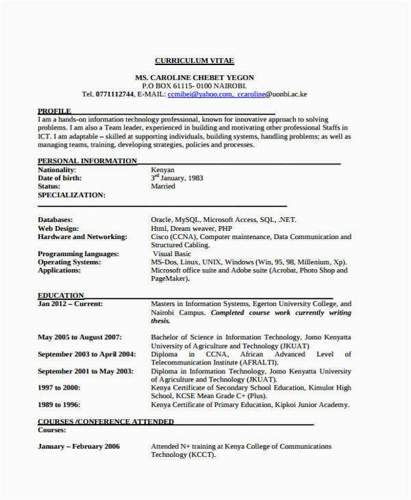 Free Resume Templates for It Professionals 40 Simple It Resume Templates Pdf Doc