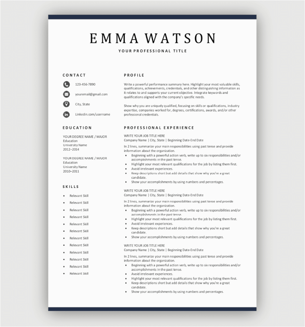 Free Resume Templates No Sign Up Resume Templates No Sign Up 5