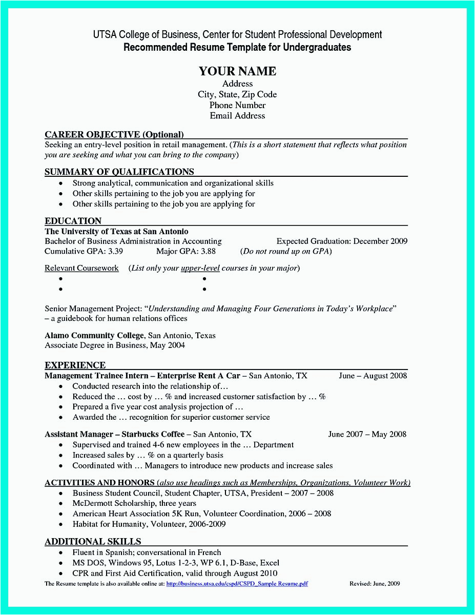 Good Resume Templates for College Students Best College Student Resume Example to Get Job Instantly