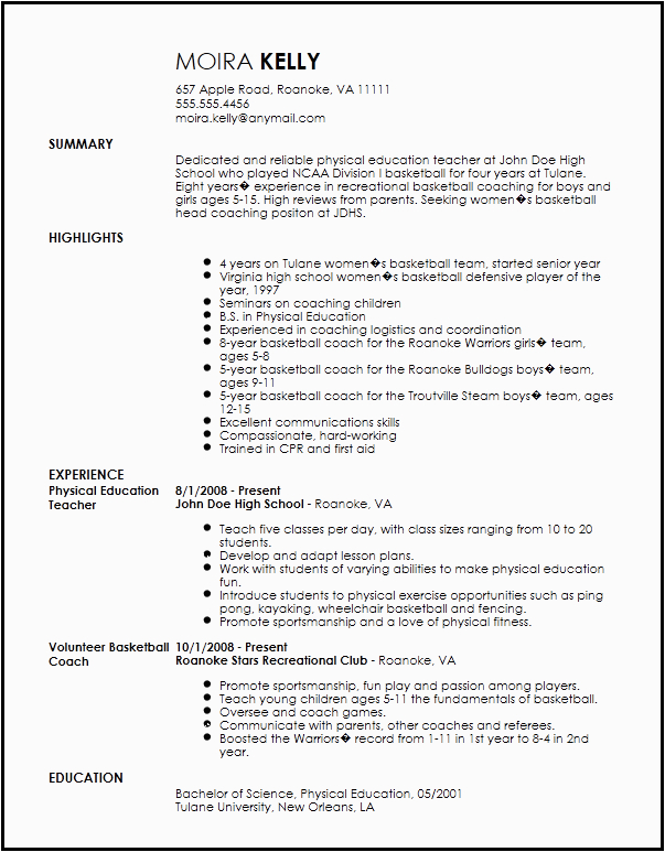 High School Basketball Coach Resume Sample Free Traditional Sports Coach Resume Template Resumenow
