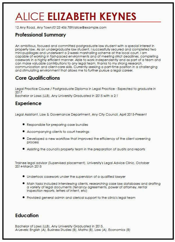 Law School Application Resume Template Download Sample Law Student Resume In 2020