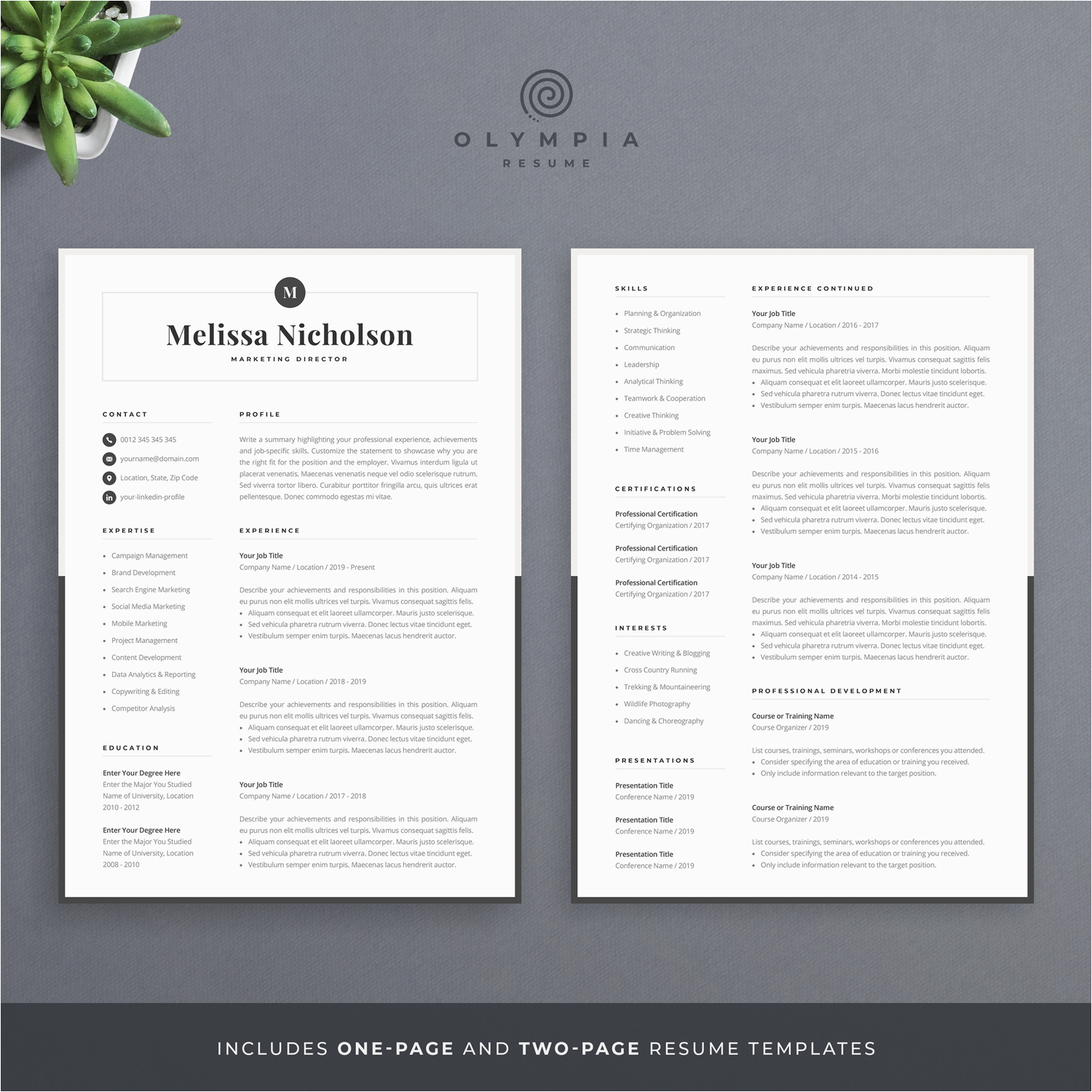 Matching Resume and Cover Letter Templates Resume Template with Matching Cover Letter and References