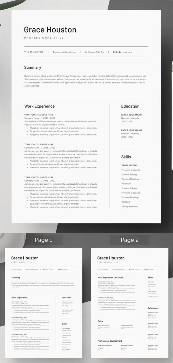 Resume and Matching Cover Letter Templates 21 Professional Cv Resume Templates with Matching Cover