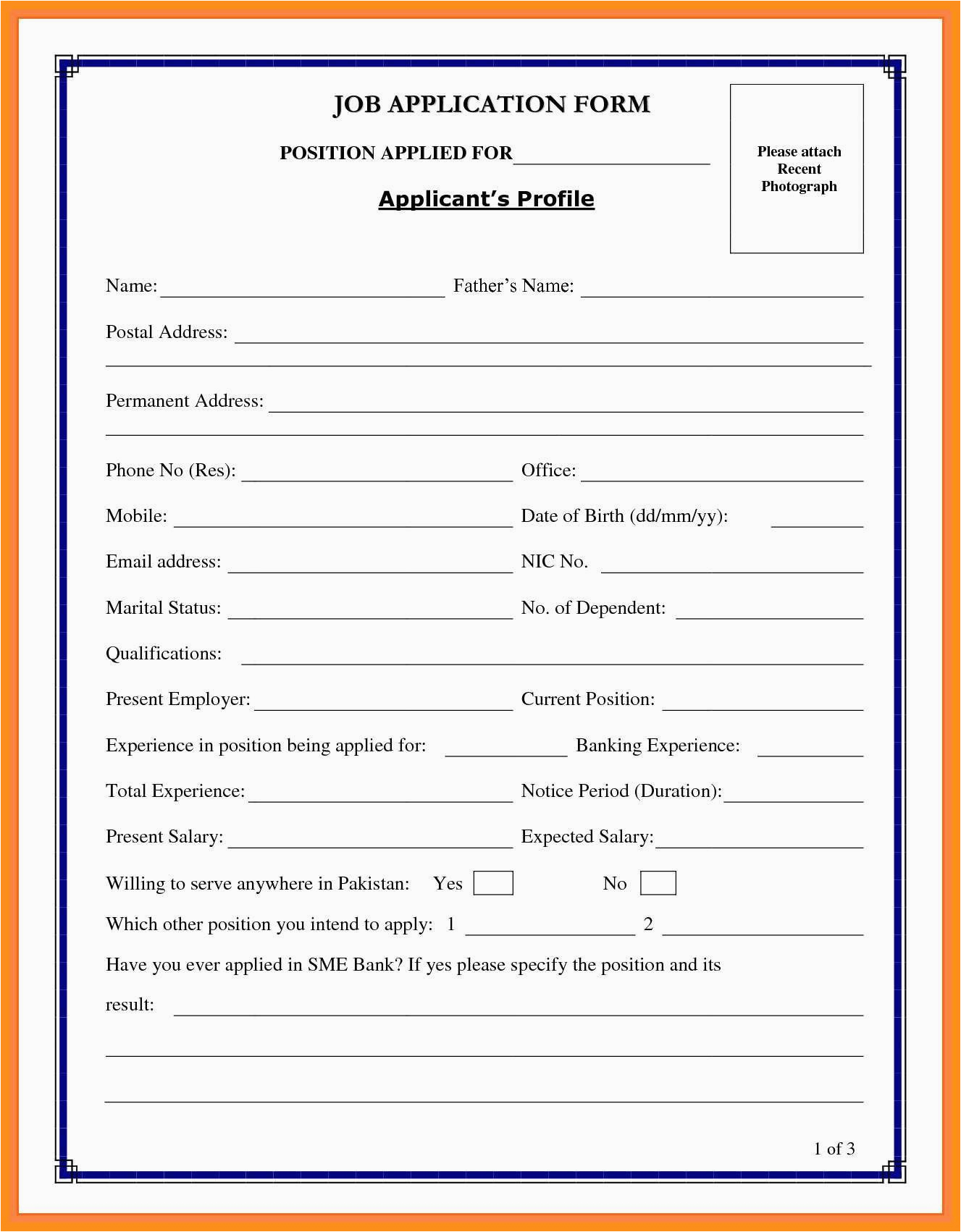 Resume for Job Application Sample Pdf Job Application Blank Resume format Pdf Free Download