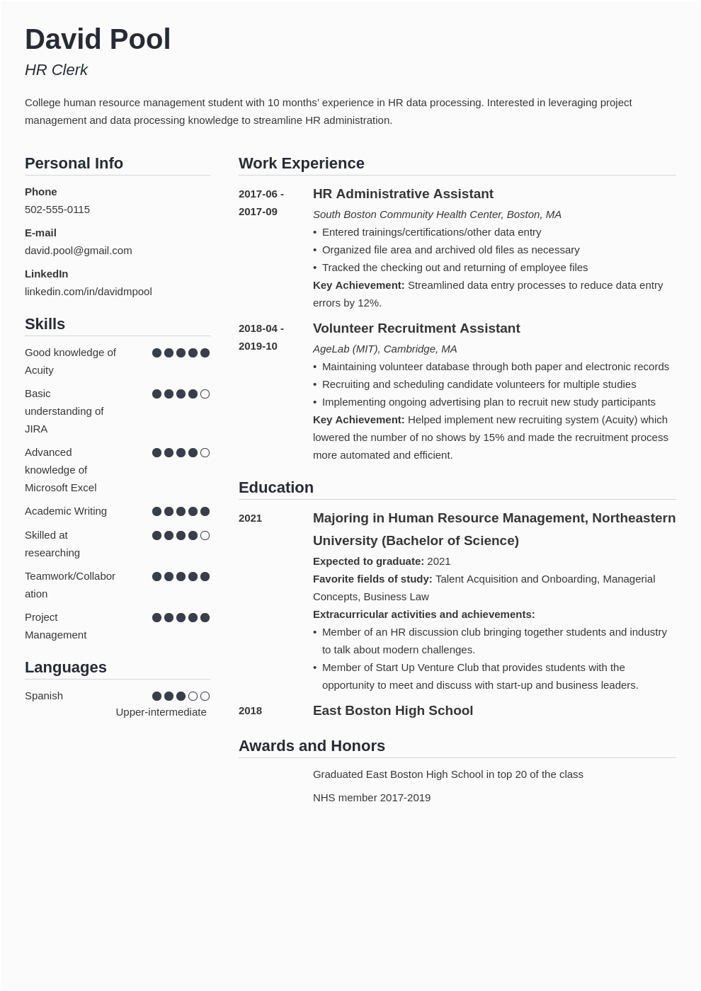 Resume Template for Freshman College Student College Freshman Resume Template & Guide [20 Examples]