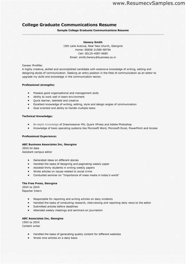 Resume Template for Freshman College Student College Freshman Resume Template