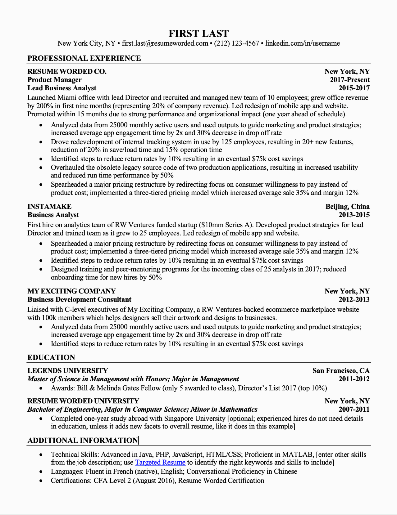Resume Template for Lots Of Experience Work Experience Resume format for Experienced the 2