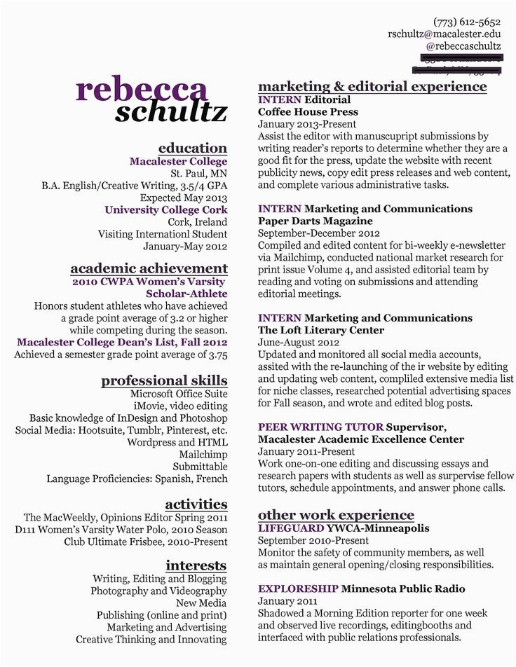 Resume Template that Fits A Lot Nice Use Of Space Fit A Lot Of Info On One Page