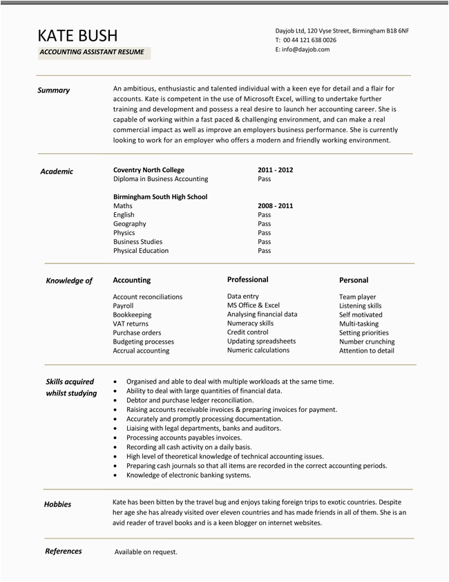Resume Templates for Accounting and Finance Financial Accountant Resume Templates with Guide to Write