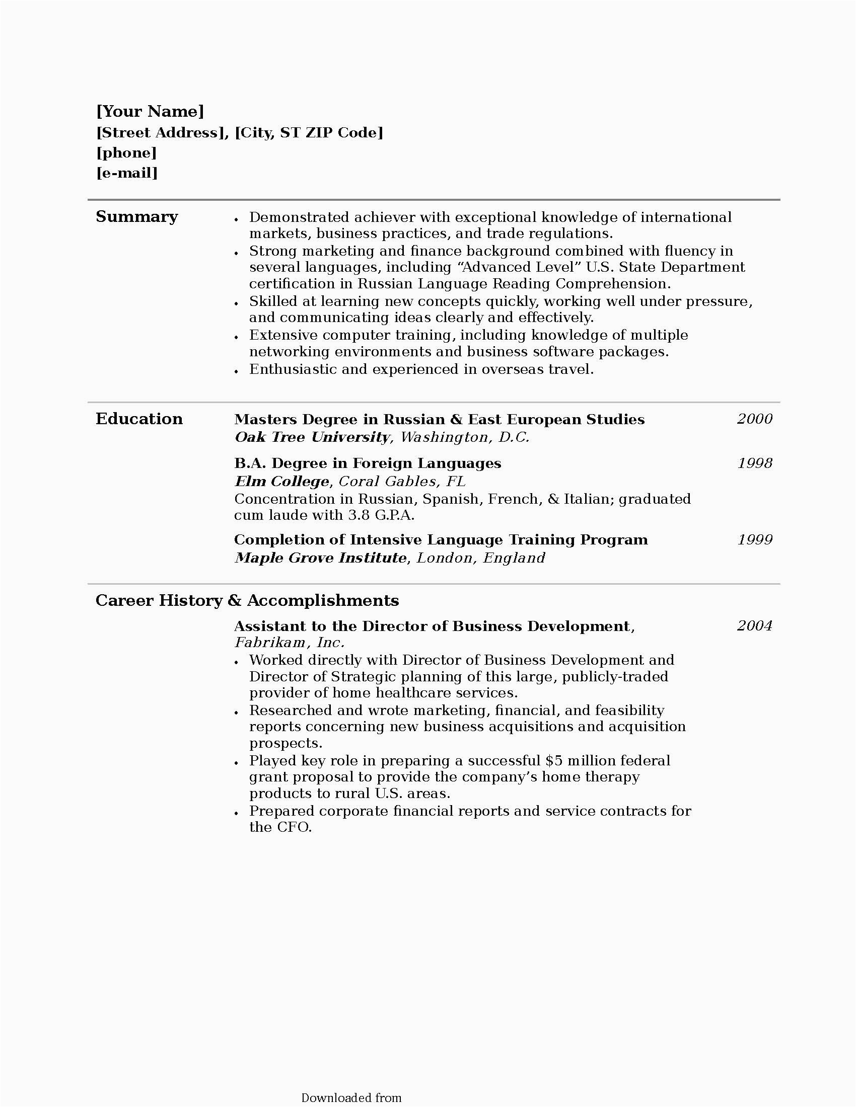 Resume Templates for Graduating College Students College Graduate Functional Resume Pdf format