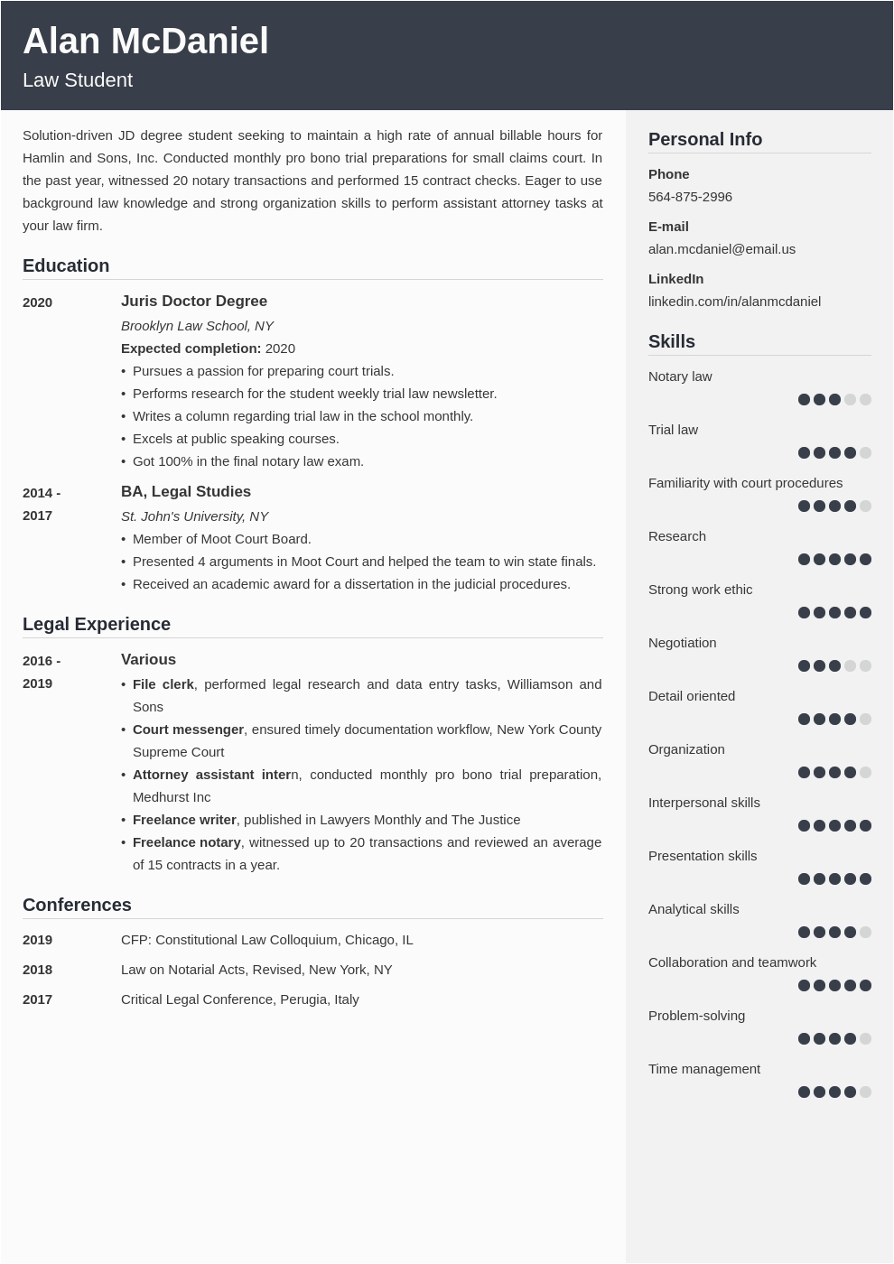 Resume Templates for Law School Applications Law School Application Resume Template 20 Examples
