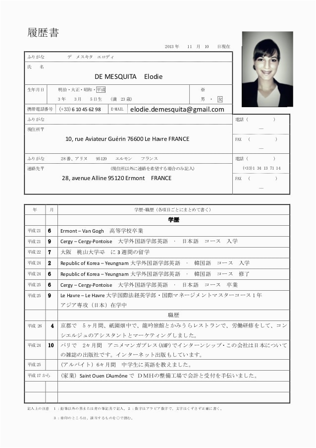Sample Japanese Resume format Pdf Download 64 [pdf] Cv Template Japan Printable Download Zip
